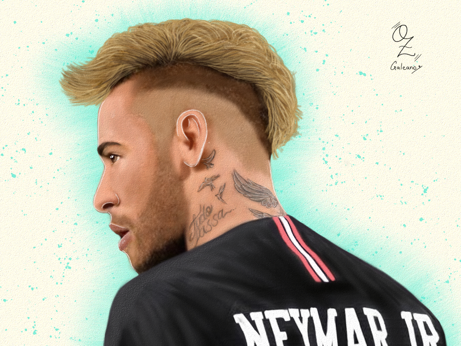 Neymar Oz Galeano art arte brasil dibujo digitalart drawing fanart football france futbol league1 mexico neymar ozgaleano psg