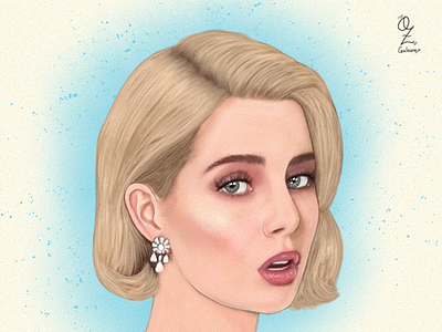 Lucy Boynton art arte bohemian rhapsody color dibujo digitalart diseño drawing fanart lucy boynton mexico ozgaleano queen rami malek