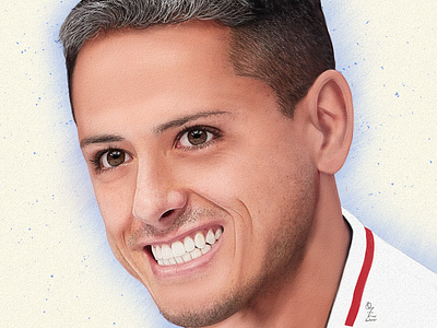 Chicharito art arte chicharito color dibujo digitalart diseño drawing españa fanart futbol illustration ilustración mexico ozgaleano portrait retrato sevilla