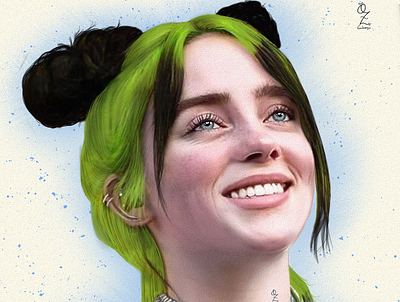 Billie Eilish art arte billie eilish color dibujo digitalart diseño drawing fanart illustration mexico model music ozgaleano portrait retrato