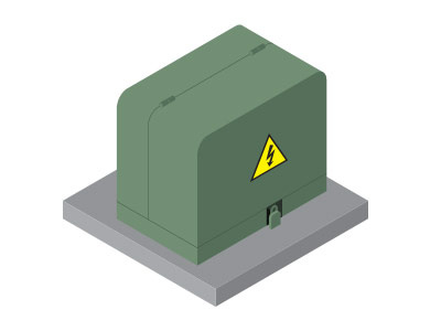 Isometric transformer danger electrical electrical box isometric power transformer
