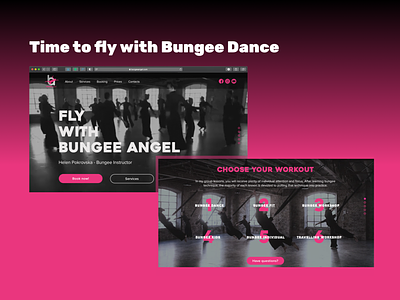 bungee dance/fit website branding bungee bungee dance design ui ux web webdesign website wix