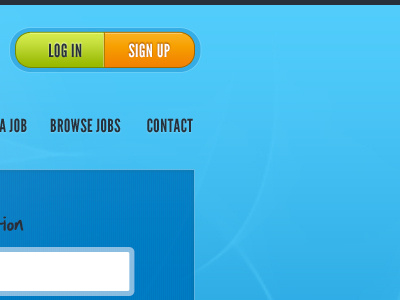 No Experience Jobs blue button gradient login search bar texture