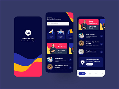 Urban Clap Application Redesign mobile application redesign ui