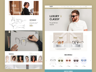 NUMI@paris Eyewear Redesign graphic design ui website