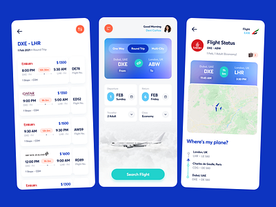 Airplane Booking App by Jit Paghadar on Dribbble