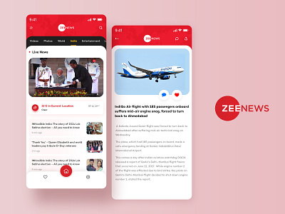 News Redesign media minimal modern news feed ux