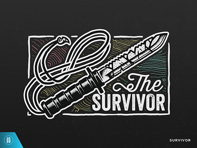 Survivor branding design illustration logo typography vector