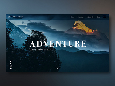 Travel Valley branding landing page uidesign uiux ux design