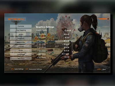 Settings menu for a game by Shivank on Dribbble