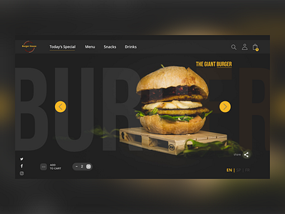 Burger House adobe xd brand branding burger daily ui design landing page ui uiux uiuxdesign