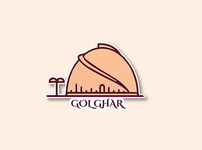 Sticker for Golghar Patna design dribbble illustration patna stickers