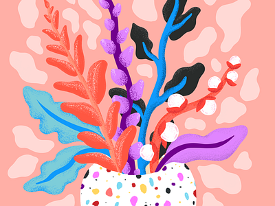 Grow abstract art color draw grow illustration plant plants