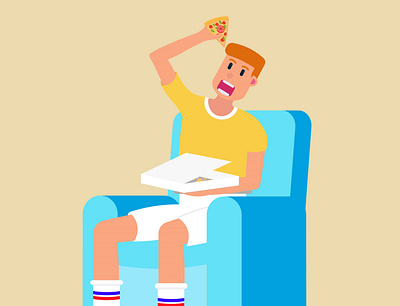 Pizza Pizza Pizza adobe illustrator characterdesign flat art illustrator vector