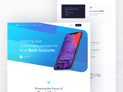 Freebie: fintech web landing page