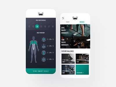 Freebie: fitness ios app ui kit design