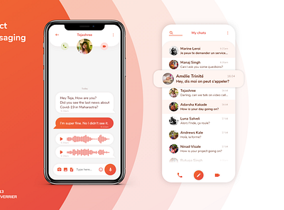 DailyUI 013 Direct messaging application daily ui dailyui dailyui 013 direct message direct messaging message mobile ui voice message
