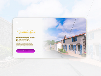 DailyUI 016 Pop-up daily 100 challenge daily ui daily ui 016 dailyui dailyui 016 dailyuichallenge guest house offer pop up special offer ui