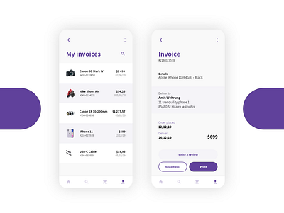 DailyUI 046 Invoice 046 46 application bui daily 100 challenge daily ui dailyui design invoice invoice design mobile price ui