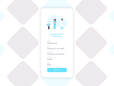 DailyUI 054 Confirmation 054 54 application appointment confirm confirmation daily 100 challenge daily ui dailyui design doctor mobile ui