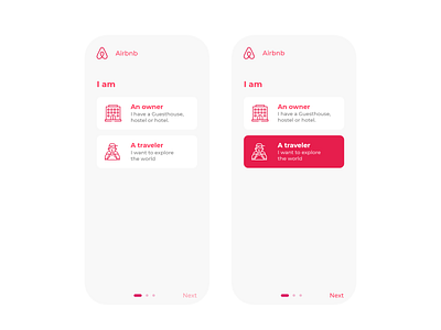 DailyUI 064 Select user type