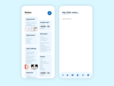 DailyUI 065 Notes widget