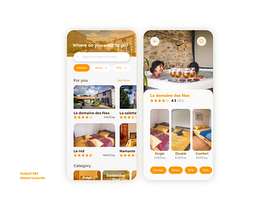 DailyUI 067 Hotel booking 067 67 application booking daily 100 challenge daily ui dailyui design hotel hotel app hotel booking hotel branding hotels mobile ui