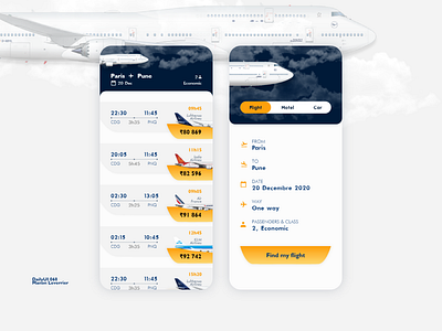 DailyUI 068 Flight search