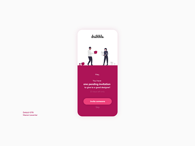 DailyUI 078 Pending Invitation