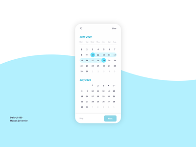 DailyUI 080 Date picker application calendar daily 100 challenge daily ui dailyui date picker design mobile month schedule today ui