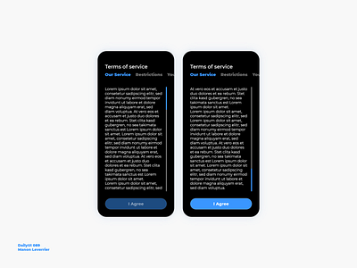 DailyUI 089 Terms of service application daily 100 challenge daily ui daily ui 089 daily ui 89 dailyui dailyui 089 dailyui 89 design mobile terms terms and conditions terms of service ui