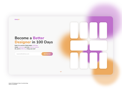 DailyUI 100 Redesign dailyUI Landing Page