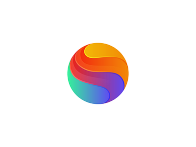 Gradient Planet abstract clean colorful colors concept design gradient graphic icon logo mark minimal modern