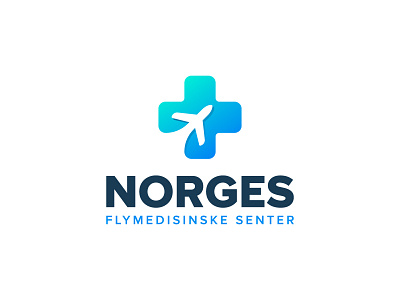 Norges clean colorful gradient logo logodesign logomark love mark medicine modern planet plus simple
