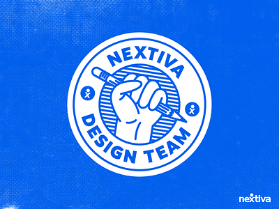 Nextiva Design Badge badge branding design design team designer illustration logo