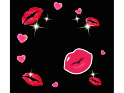 kisses frame (moon chat app) @after effect @animation @frame @gif @gift @heart @kiss @motion graphics @svga @voice chat room app design illustration