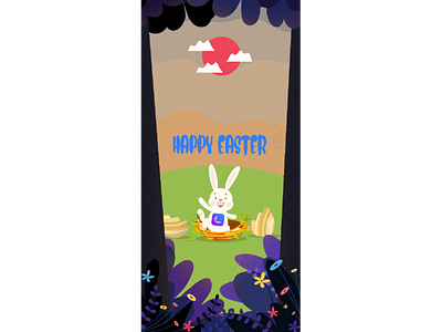 Happy Easter gift (moon chat app) @animation @motion graphics app bunney design easter gif gift graphic design svga animation web