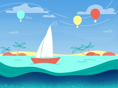Beach Gif by Dina Mohy on Dribbble