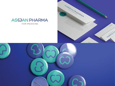 Aswan pharma 01 brand design brand identity branding flat logo logotype mark minimal typography visual identity