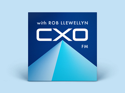 CXO.fm angle gradient gradient illustration podcast podcast cover pyramid pyramid logo typography