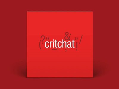 critchat branding critique literature podcast podcast logo punctuation symbols typography writing