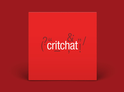critchat branding critique literature podcast podcast logo punctuation symbols typography writing