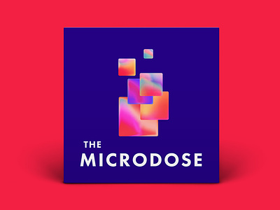 The Microdose (Psychedelic Version) gradient microdose podcast podcast cover podcast cover art podcast logo psychedelics psychedelics podcast square gradient