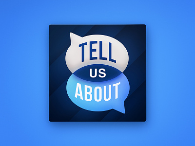 Tell Us About — Podcast Cover #2 branding conversation cover dialogue interview podcast podcast cover speech bubble venn diagram