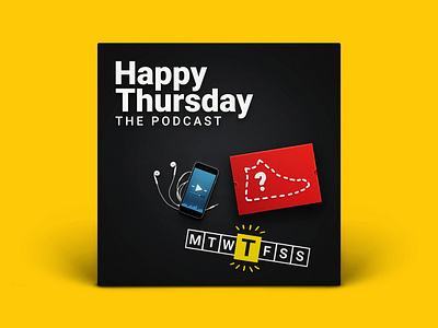 Podcast Cover — Happy Thursday art for audio branding design graphic design happy logo podcast podcast art podcast cover podcast cover art podcast logo thursday