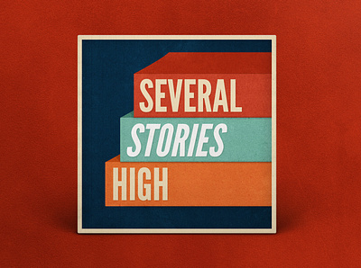 Several Stories High book stack books branding conceptual illustration logo podcast podcast art podcast cover podcast cover art podcast logo stories