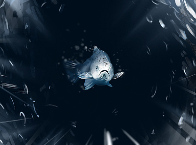 Artic Salmon art character characterdesign digital digital art fishes illustration illustrator paint storyboard