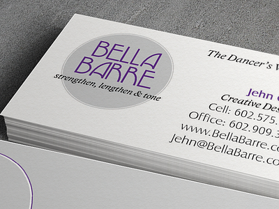 Bella Barre Branding branding business cards logo