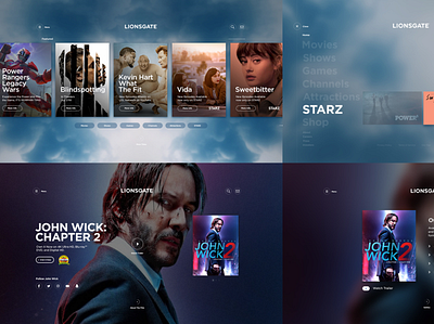 Lionsgate.com movies movies app ui web webdesign website