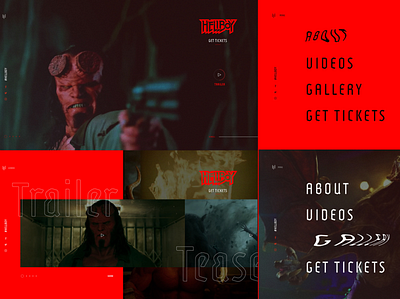 Hellboy design hellboy movies typography ui webdesign website